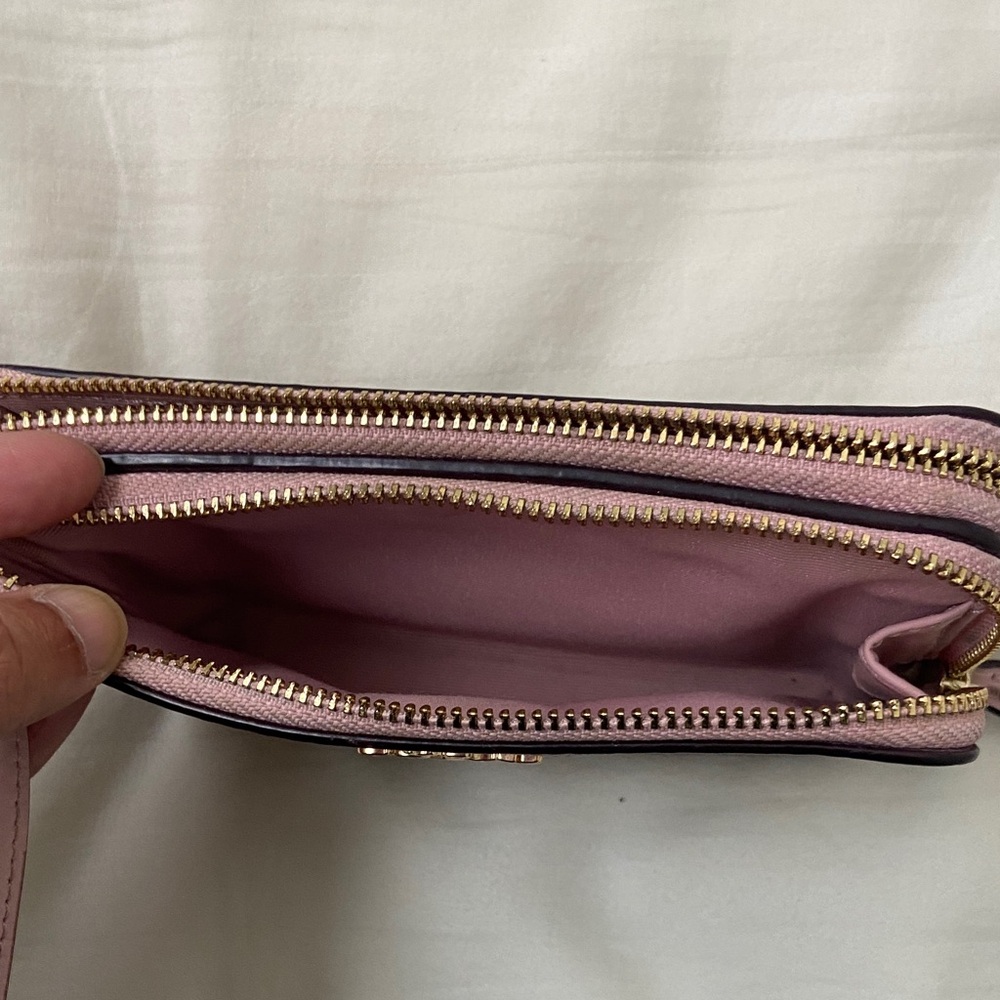Coach Signature Brown and Pink Wristlet - Picture 6 of 8